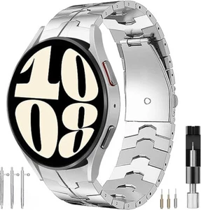 No Gaps Metal Watch Band for Samsung Galaxy Watch 6 5 Pro 45mm 5/4 40mm 44mm - Picture 1 of 11