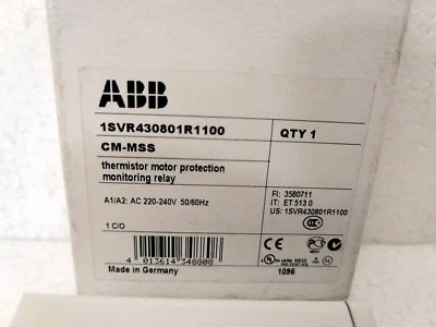 ABB CM-MSS / 1SVR430801R1100 Thermistor Motor Protection Monitoring Relay - Image 1 of 3