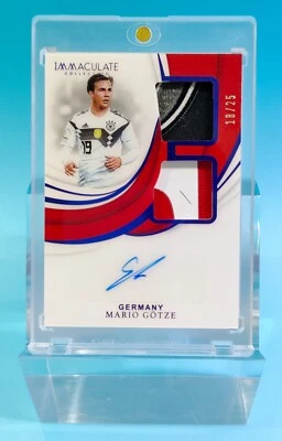 2018-19 Immaculate Germany Mario Götze Dual Patch Auto 18/25 - Image 1 of 2