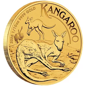 1/10 Troy Ounce 9999 Gold Kangaroo 2025 Australian Perth Mint Bullion Coin - Picture 1 of 3