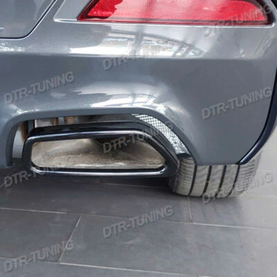 Black Steel M Exhaust Tips Trim For BMW 5 Series 530i 540i 530d 540d 2017-2023 - Image 1 of 4