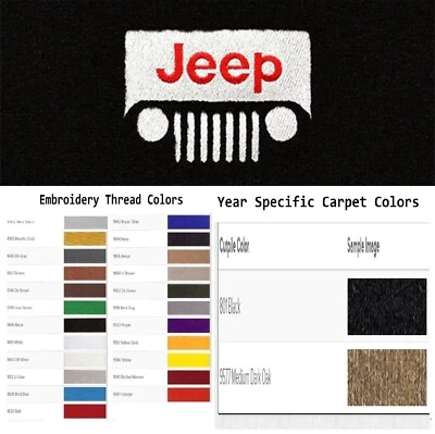 Tapetes Cutpile ACC 2011-2013 Jeep Wrangler Unlimited logotipo de faros Jeep 4 piezas Foto 1 de 4