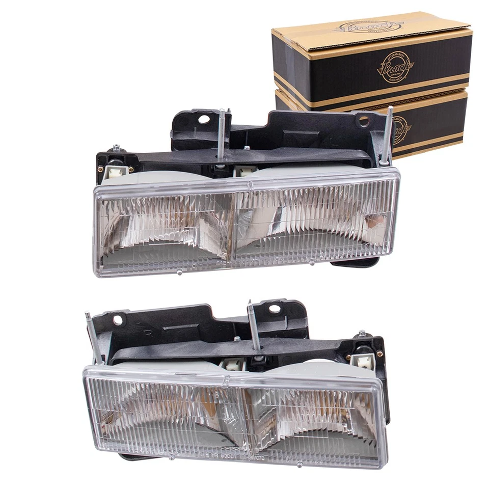 Fits 1990-1999 C1500 Headlight Set 15034929 1992-1999 C1500 Suburban GM2502101 Foto 1 de 4