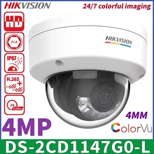Hikvision DS-2CD1147G0-L 4MP ColorVu IP Fixed Dome Camera H.265+ PoE 4MM - Picture 1 of 12