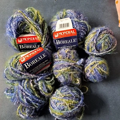 Lot Mondial Boreale Yarn Knitting Crochet Wool Blend 11.4 oz.  - Image 1 of 3