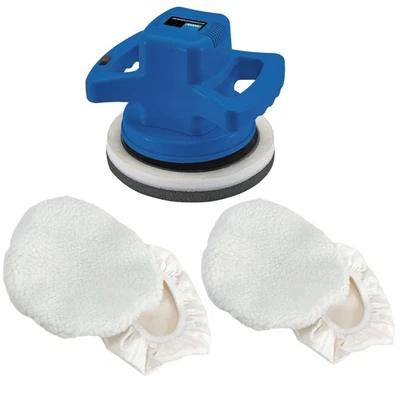 Electric Buffer Car Valeting Polisher Polishing Machine + 4 Bonnets 110W 240V - Image 1 of 4