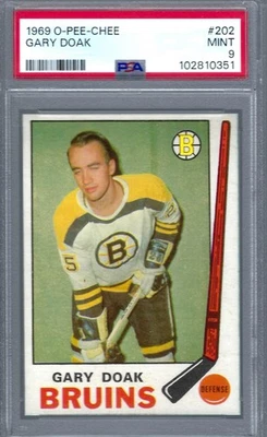 1969 O-PEE-CHEE #202 PSA 9 Gary Doak Bruins 202 — 第 1/2 张图片