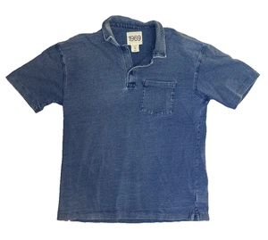 Gap 1969 Poloshirt Herren Medium Blau Indigo Kurzarm Denim Faded Pullover - Bild 1 von 16