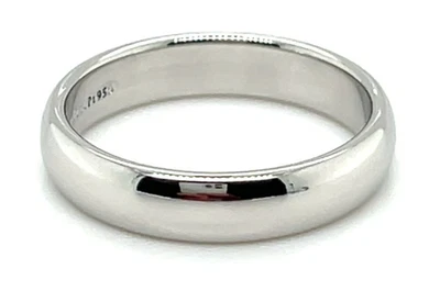 Alianza de boda Tiffany & Co. 950 platino Forever tamaño 8,25 4,5 mm con bolsa Foto 1 de 4