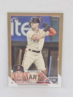 2023 Topps GOLD #264 Steele Walker RC #0375/2023 San Francisco Giants - Image 1 of 2