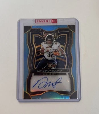 David Montgomery Chicago Bears Autograph Prizm Card 2019 Panini - Image 1 of 2