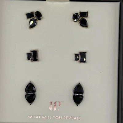 Bomb Party Simply Studs - 零落珠宝 RBP8453 - 黑玛瑙 CZ 和混合金属 — 第 1/4 张图片