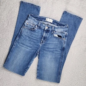 7 For All Mankind Jeans Womens Sz 26 Kimmie Straight Leg Denim Stretch Blue - Picture 1 of 22