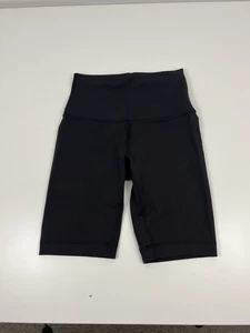 Lululemon Wunder Train High Rise Short 8" Women Size 2 Black Pull On W7BH0S EUC - Picture 1 of 7