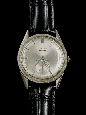 De colección Benrus 14k Oro Blanco Sólido Único 32mm Funcionamiento MCM Foto 1 de 4