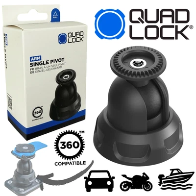 QUAD LOCK 360 Pivot Schwenk Gelenk Handy Aciton Cam Halter Boot Auto Motorrad - Bild 1 von 4