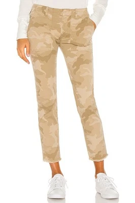 Pantalones al tobillo para mujer NILI LOTAN Jenna tiro medio recortados caqui camuflados talla 00 Foto 1 de 4