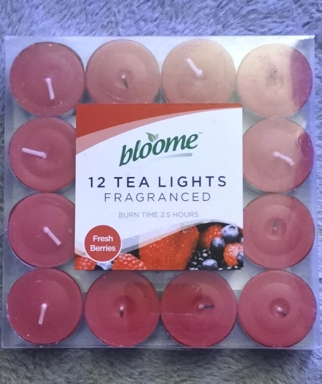 Bloome fresh berries scented tea lights pack of 12  - Image 1 of 1