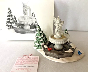 Dept 56 Snow Village Frozen WINTER FOUNTAIN #54097 Retired Made 3 years only 90s - Picture 1 of 12
