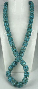 Collana barilotti turchese naturale e resina - Picture 1 of 6