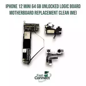 Apple iPhone 12 Mini 64GB Unlocked Logic Board Motherboard w/ Face ID Clean IMEI - Picture 1 of 1
