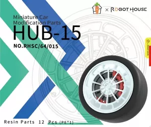 RHSC640015 1/64 JUEGO DE NEUMÁTICOS Y FRENO Modelo Miniatura Coche Tuning Scene - Imagen 1 de 5