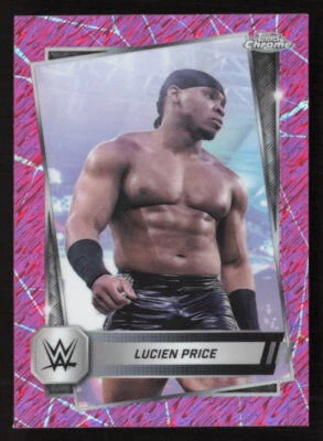 2025 Topps WWE Chrome #161 Lucien Price Pink Refractor - Image 1 of 2