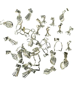 Beadalon Silver Tone PINCH BAIL KIT CONTAINS 42 PIECES TOTAL - Picture 1 of 3