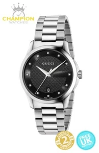 Gucci YA126456 G-Timeless 38mm Stainless Steel Men's Watch Swiss Made - New - Picture 1 of 5