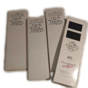 Menge 4 lustige Ich bin der Lehrer Primitive von Kathy Notizblöcke Schule Lehrer neu - Bild 1 von 8