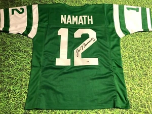 JOE NAMATH AUTOGRAPHED NEW YORK JETS THROWBACK JERSEY PSA/DNA BROADWAY JOE - Picture 1 of 3