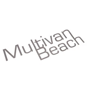 Inscripción Multivan Beach VW T5 Bus California Logo Plata 29,5cm x 10cm - Picture 1 of 2
