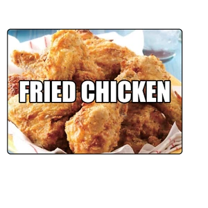 POLLO FRITO - PUBLICIDAD EN TIENDA DE RESTAURANTE | Calcomanía adhesiva para letrero de vinilo - Imagen 1 de 4