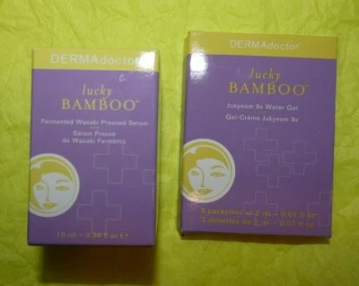 NEW DERMAdoctor Lucky Bamboo Fermented Wasabi Pressed Serum & Jukyeom Water Gel - Image 1 of 3