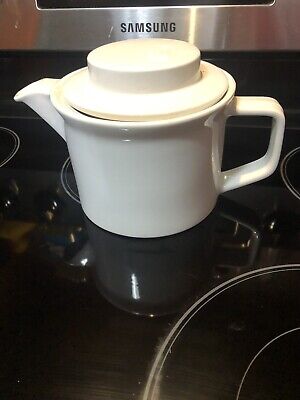 Johnson Brothers Tivoli MCM White Porcelain Teapot Made England Minimal Vintage • 20€