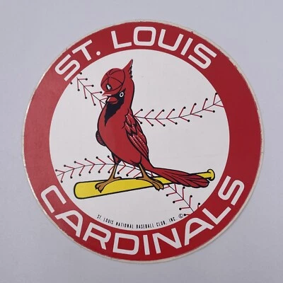 Vintage St Louis Cardinals Sticker MLB Baseball 3 7/8 in Diameter 1990's Logo - Image 1 of 4