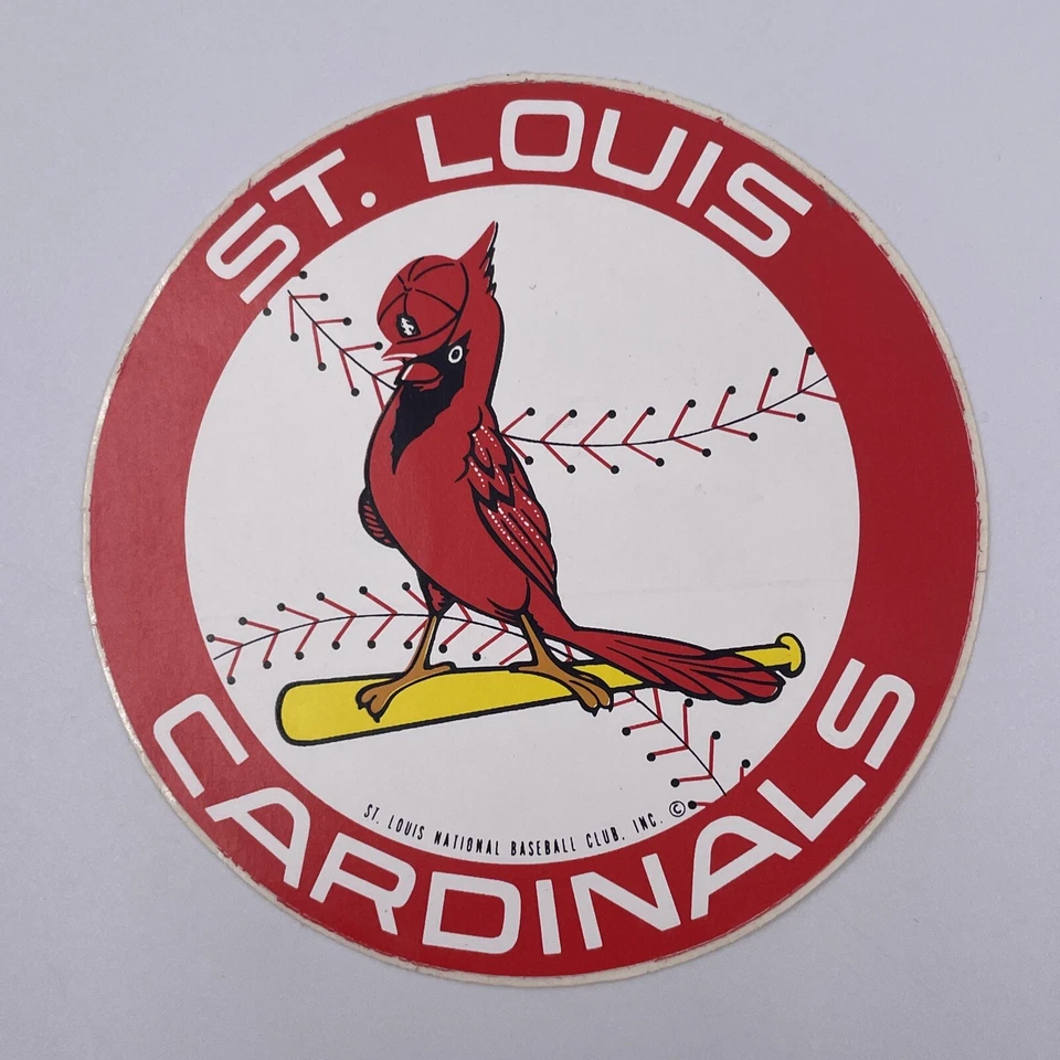 Vintage St Louis Cardinals Sticker MLB Baseball 3 7/8 in Diameter 1990's Logo - Image 1 of 4