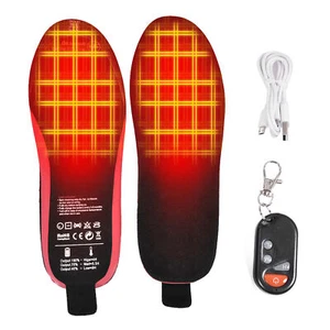 USB Electric Heated Shoe Insoles Sock Feet Heater Foot Pads Winter Warmer Insole - Picture 1 of 14