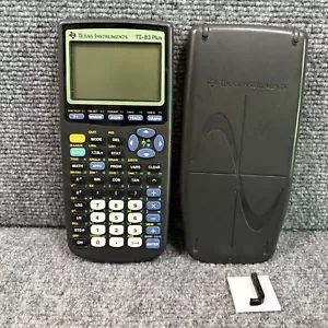 Texas Instruments TI-83 Plus graphischer Taschenrechner mit Deckel - schwarz getestet funktioniert - Bild 1 von 2