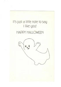 Postal moderna Happy Halloween Ghost Hallmark - Imagen 1 de 1