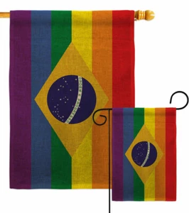 Brazil Pride Garden Flag Support Decorative Small Gift Yard House Banner - Picture 1 of 19