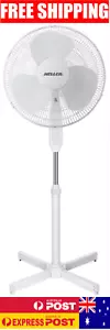 40cm Pedestal Floor Fan 3 Speed Oscillating Tilt Air Cooler - White - Picture 1 of 1