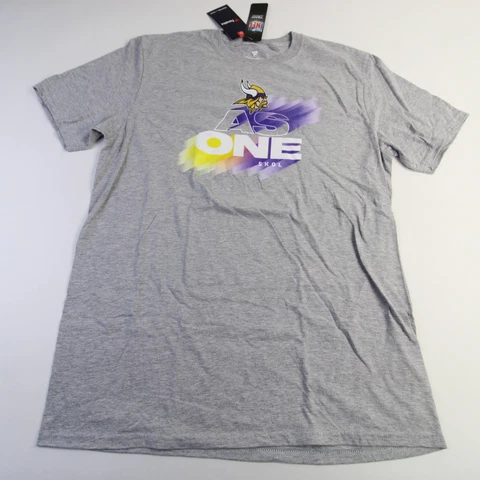 Minnesota Vikings Fanatics Short Sleeve Shirt Men's Gray New Cover