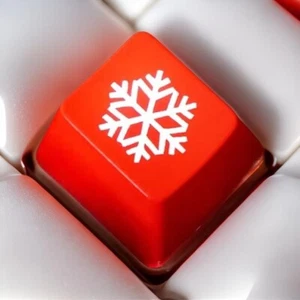 rote Tastenkappe Schneeflocke keycaps key caps Taste cherry mx - Bild 1 von 3