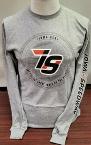 Iowa Speedway Men's Long Sleeve Ash Gray T-Shirt - Picture 1 of 2
