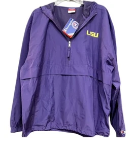 NWT Champion LSU Tigers Football Windbreaker XLarge Jacket Purple - Bild 1 von 8