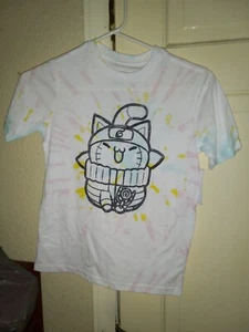 Naruto Graphic T-Shirt Boys Tee Shirt White Tiè Dye  Size S (6-7) Cat Scratch - Picture 1 of 2