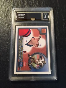 2000 Aurora Tom Brady #84 Rookie Football Trading Card GMA Graded VG-EX 4 - Picture 1 of 8