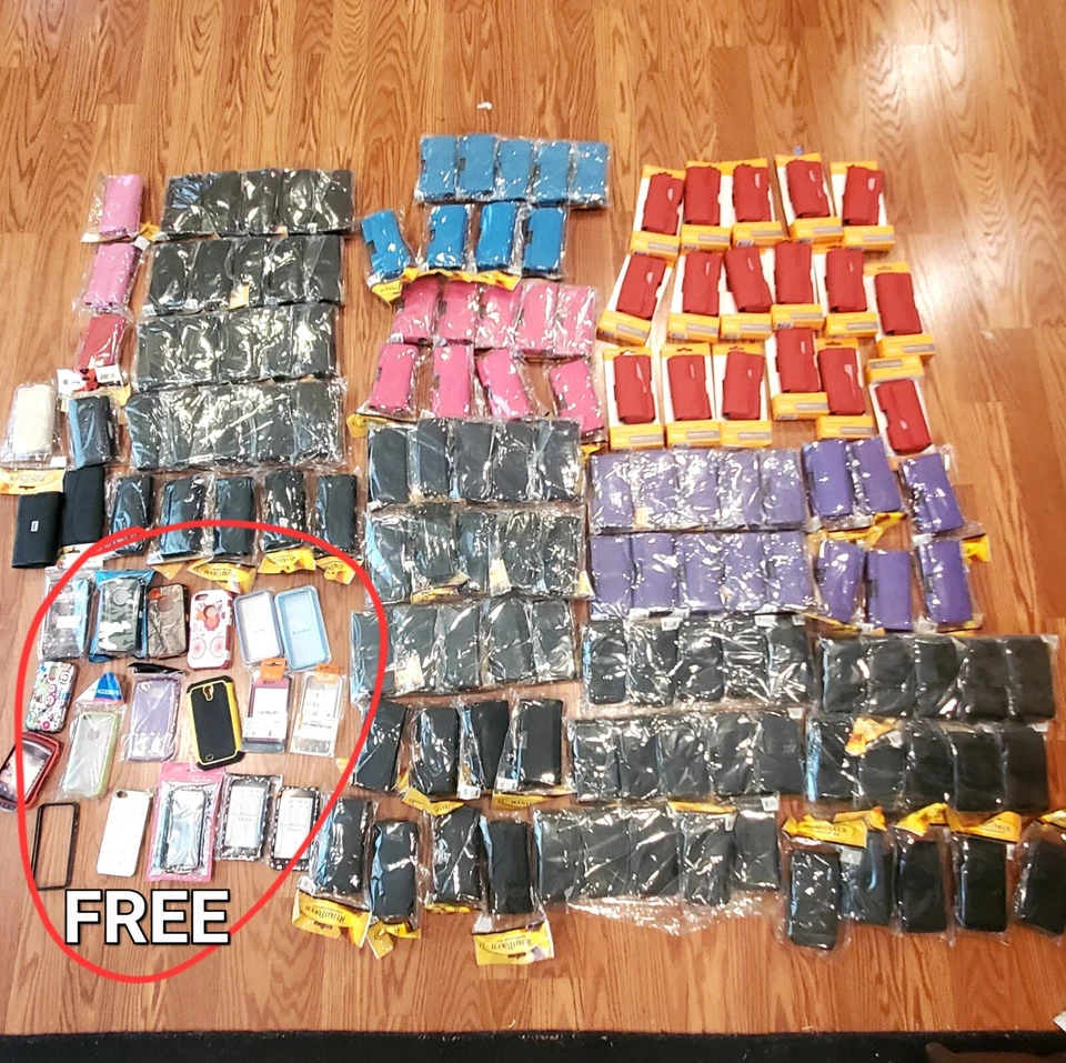 WHOLESALE HUGE 136/LOT iphone 5 5S *COVER FIT* Leather HOLSTER POUCH CASE &EXTRA - Image 1 of 3