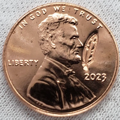 2023 1C Penny Native American Indian Southwest Feather Counterstamp Gift Coin! - Image 1 of 2